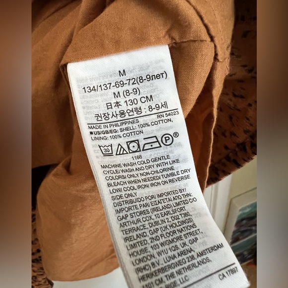 Gap kids corduroy leopard print dress long sleeves Size Medium/ 8 - Picture 5 of 7